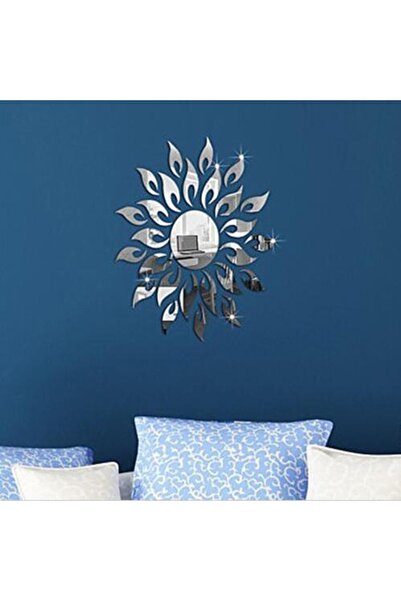 Choice ملصق حائط قابل للإزالة من الفضة على شكل زهرة الشمس ملصق جداري أكريليك ...