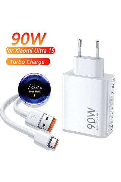 Choice شاحن سريع USB بقوة 90 واط، متوافق مع هواتف Redmi Note 12T و13 Pro و15 ...