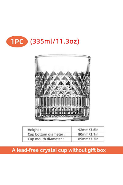 Choice1 301-400 مل 1 قطعة كوب زجاجي على الطراز الأوروبي، كوب نبيذ أجنبي شفاف للاستخدام المنزلي، كأس ويسكي، Creat