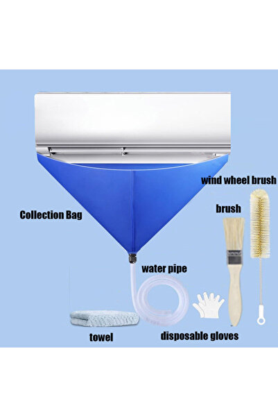 Choice 1 Set Blue 1 set Air Conditioner Cleaning Bag Waterproof Drain for Washing Conditioning Water drain-