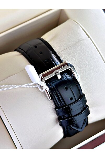 Romanson Men's Wristwatch with Calendar 24 Months Warranty Leather Cord Steel Case 1447.02Sz