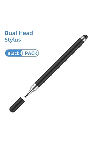 Choice قلم رسم لوحي 2 في 1 أسود قلم لمس شاشة قلم ستايلس لأجهزة iPhone و iPad اللوحية اللمس السعوي