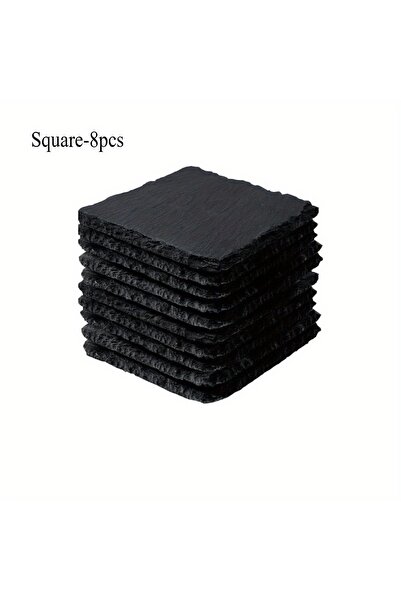 Choice1 Coaster-Square-8pcs 8PCS Slate Coaster Blanks, Basic Unfinished Stone...