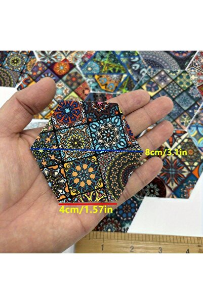 Choice 35G M بيج 60 قطعة/مجموعة قماش سداسي جديد مقاس 1.57 بوصة مع طباعة رقمية...