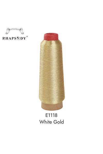 Choice خيوط رابسودي E1118 من الذهب الأبيض، 3000 متر لكل مخروط، خيط معدني 150D...