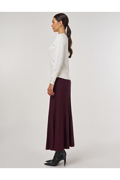 Kayra Button Detailed Wool Knitwear Sweater Ecru