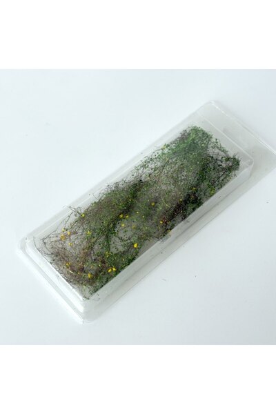 Choice أصفر أخضر 1 حزمة محاكاة كرمة، كرمة نباتية ثابتة مصغرة لنموذج قطار DIY