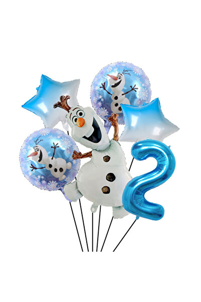 Disney 6 قطع أخرى رقم 2 مجموعة 6 قطع بالونات تزيين حفلة عيد ميلاد الرجل الثلجي أولاف أولاف نومب