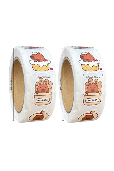 Choice1 2 حزمة 500 ملصق ملصقات كابيبارا لفافة ملصقات عالية القيمة ملصقات زخرف...