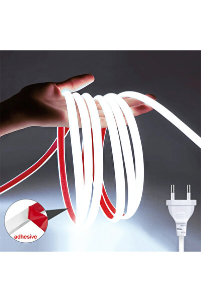 Choice شريط إضاءة ليد أبيض بطول 2 متر، سطوع عالي، 220 فولت، شريط ليد COB مقاو...