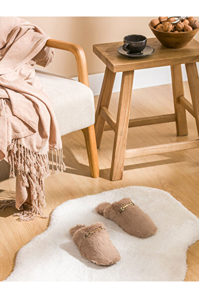 LC Waikiki Papuci de casă maro de pluș pentru femei