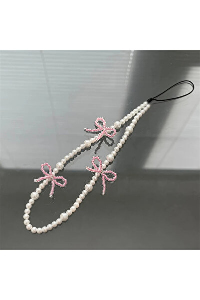 Choice أزرق / أخضر كوريا قلادة لؤلؤية لطيفة مع عقدة وردية وزخرفة من الخرز لله...