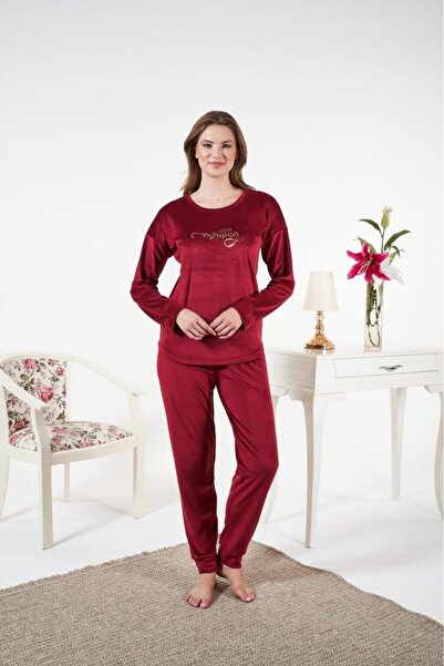 Estiva Women's Winter Velvet Pajama Set