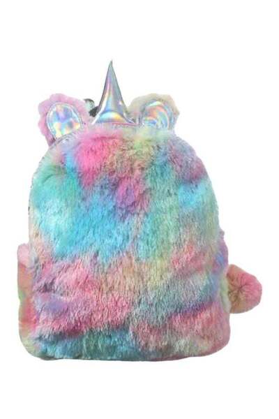 fun zone حقيبة ظهر كرتونية عامة كاواي باللون الوردي/الأزرق/الفضي