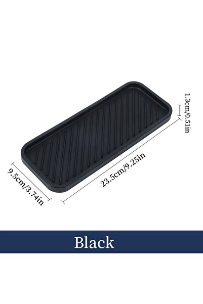 Choice صينية تصريف من السيليكون الأسود لوح صابون صينية تخزين للحمام لوح تصريف...