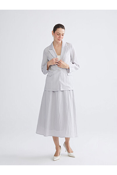 LC Waikiki Rmz Gi̇yi̇m Farkiyla Belted Textured A-Line Skirt