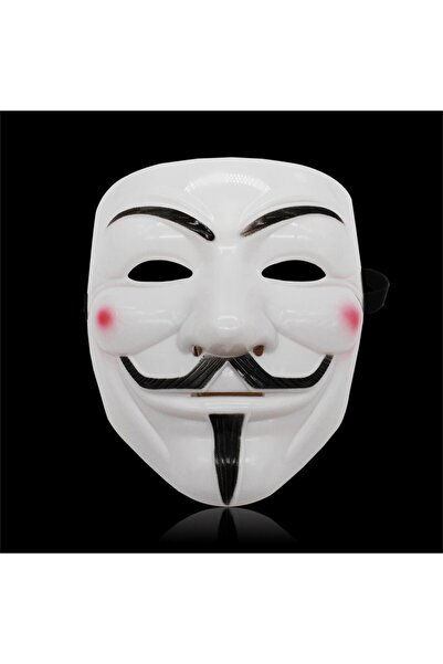 Choice1 قناع وجه أبيض 1 قطعة لعيد الهالوين أسود وأبيض V For Vendetta Hackers ...