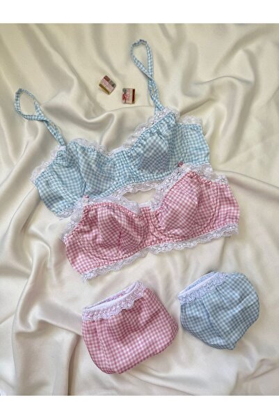 İNKO İÇ GİYİM Σετ σουτιέν χωρίς καπάκι με σατέν σχέδιο (ΣΥΤΙΝΤΙΑ ΜΕ ΣΥΤΙΝΤΙΑ)