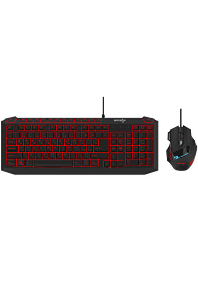 SPEARPC SK-501&SM-11 MULTIMEDIA GAMING KEYBOARD AND MOUSE KIT BLACK COLOR