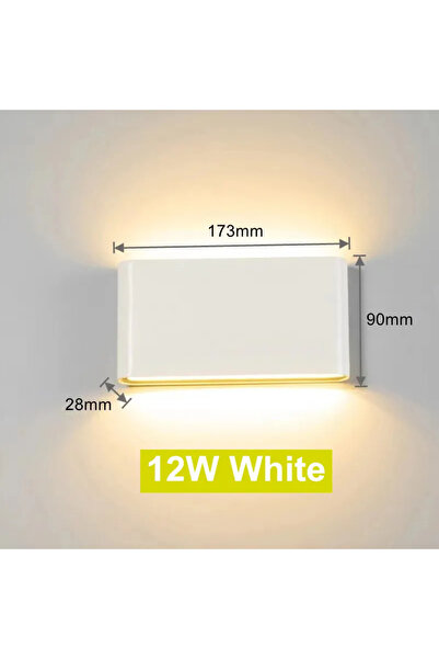 Choice أبيض دافئ (2700-3500K) 12W Nordic 6W 12W مصباح حائط من الألومنيوم IP65 مقاوم للماء مصباح حائط داخلي Up Do