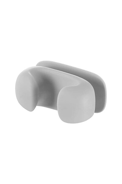 Choice حامل ملاعق أرز رمادي فاتح رف تخزين سيليكون، رف ملاعق مطبخ مثبت على الح...