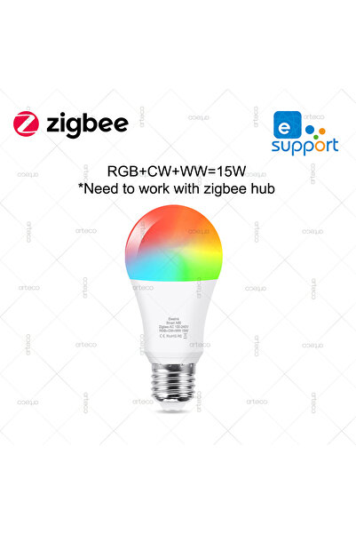 Choice 1 قطعة لمبة E27 Zigbee (15 واط) EWelink E27 E14 GU10 لمبة ذكية WiFi Zi...