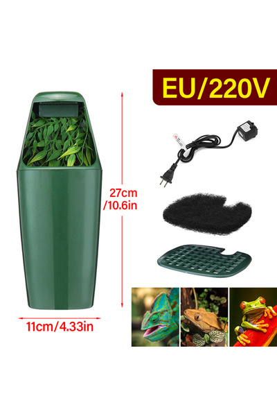 Choice M light green 11X27cm ABS Automatic Reptile Water Drinking Filter Feeding Drinkers Tools Drinking Wa