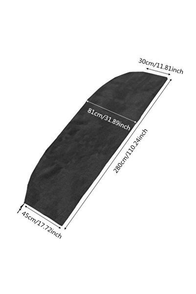 Choice 280cm Black Black 210D Umbrella Patio Waterproof Market Parasol Covers...