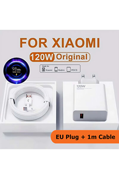 Choice شاحن فائق السرعة بقوة 120 واط، مزود بقابس أوروبي وكابل بطول 1 متر، 6 أ...