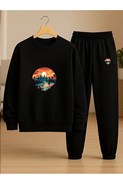 Cevval Παιδικό φούτερ και φούτερ με λαιμόκοψη με στάμπα 3 νήματα για το φθινόπωρο/το χειμώνα