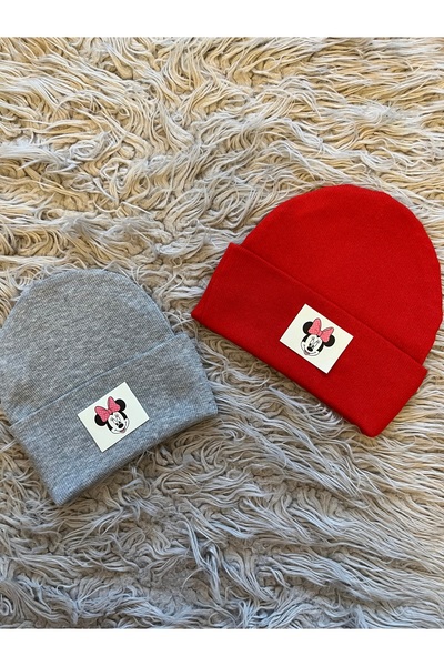 enes baby Pack of 2 Flexible Camisole Berets with Label Details