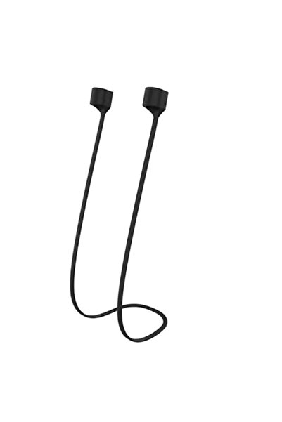 Vikefon كابل حامل سماعة أذن من السيليكون اللاسلكي المغناطيسي الأسود المضاد للضياع لسماعات AirPods Pro Airdots Samsun