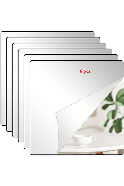 Choice 4 بوصة 6 قطع 6/12 قطعة 4 بوصة 2D زاوية مربعة مرآة أكريليك مستديرة ملصق حائط ذاتي اللصق للمنزل الصالة الرياضية غرفة النوم