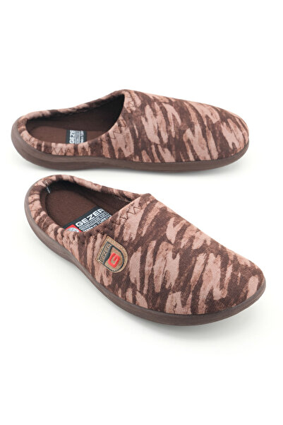 GEZER Men's Winter Pu Comfortable Sole Home Garden Gondola Slippers