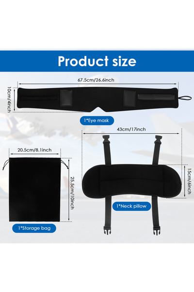 Choice مجموعة واحدة من وسائد السفر 2 في 1 المصنوعة من القطن المريح للرقبة ومس...