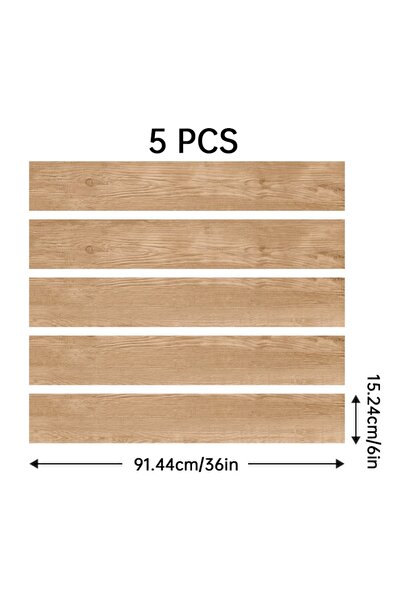 Choice 914 مم × 152 مم Mwt-81101-21 5 قطع من بلاط الأرضيات الفينيل القابل للنزع واللصق، ألواح خشبية ذاتية اللصق، سهلة التركيب بنفسك،