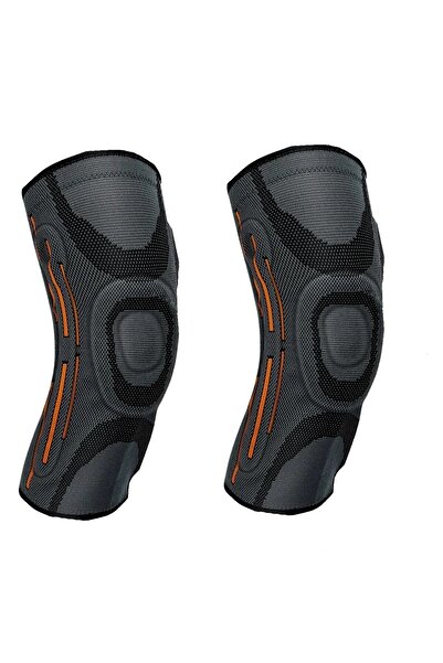 Finvizo Set de 2 genunchiere cu stabilizatori laterali, gel/silicon/nailon, g...