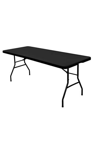 Choice 30x48in(76x122cm) Black 1 Pc 4/6/8ft Spandex Tablecloth Elastic Fitted Stretch Rectangular Tableclot