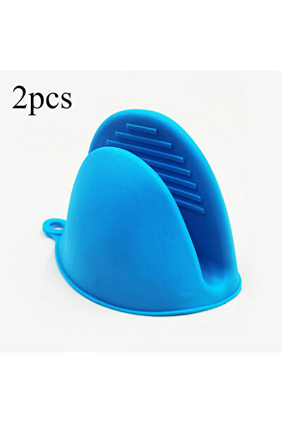 Choice 2pcs-blue 2pcs Thicken Baking silicone oven mitts Microwave Oven Glove...