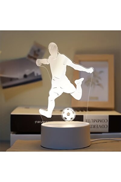 Choice 1pc-D LED 3D مصباح طاولة بثيم كرة القدم قابل للتوصيل بواسطة USB مصباح ...