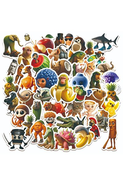 Choice 60 قطعة 60 قطعة Tung Tung Sahur Italian Brainrot AI Abstrac ملصقات مان...