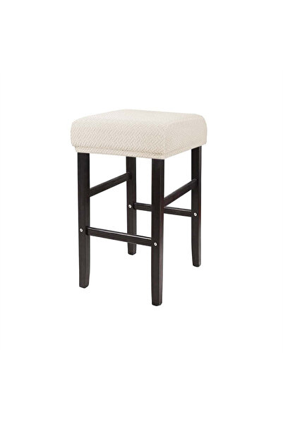 Choice غطاء كرسي 1 قطعة A2 بيج 1 غطاء كرسي مربع للمنزل جاكارد مطاطي غطاء كرسي...