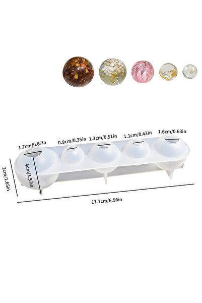 Choice قوالب كروية على شكل كرة رمادية داكنة مقاس 20-40 مم للراتنج، قالب راتنج...