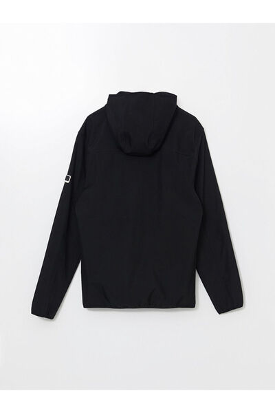 LC Waikiki Men's Black Standard Fit Hooded Coat