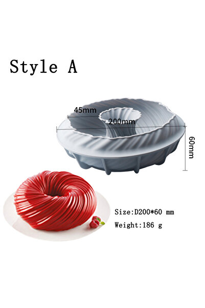 Choice قالب كعكة سيليكون بتصميم دونات أحادي مجوف على شكل دوامة قالب كعكة موس فرنسي قالب مطبخ Bakewa
