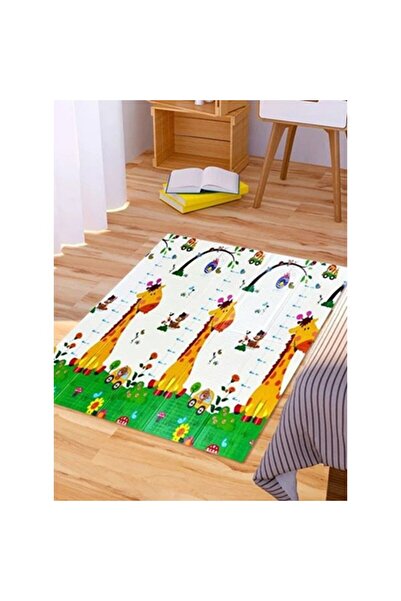 Bibilel Kids Play Mat, Double-sided Traffic/Giraffe, XPE+PE, Waterproof, 180x200x1cm