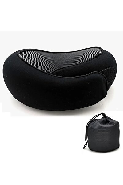 Choice Black Portable Adjustable Travel Neck Pillow Memory Foam U-shaped Pillow Snail Style Travel Neck Sup