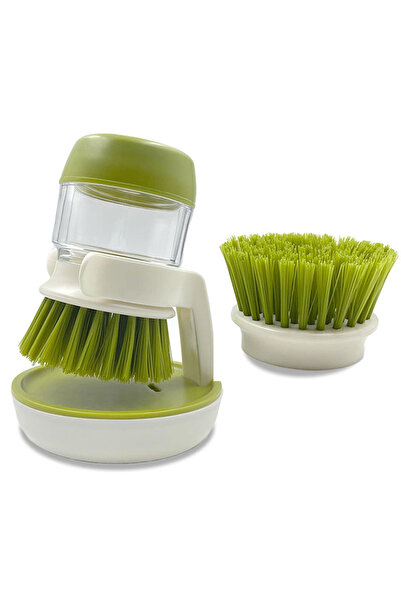 Choice Green Set with Refil Soap Dispenser Dish Brush Palm Brush Scrub Brush ...
