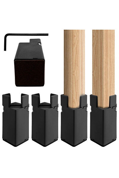 Choice 100 مم 4 قطع 5/10 سم 4 قطع أرجل أثاث قابلة للتعديل من سبائك الألومنيوم...