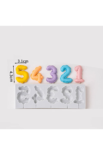 Choice رقم 1-5 1 قطعة/2 قطعة قالب سيليكون لتزيين كعكة الفوندان DIY رقم مصاصة شوكولاتة للخبز أيضًا